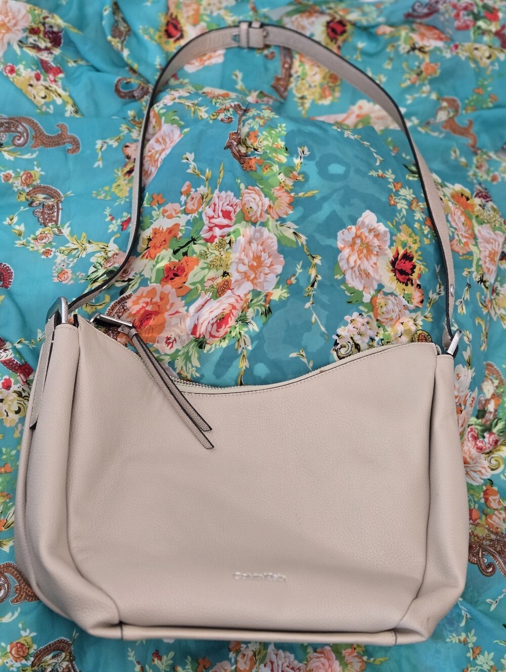 Calvin Klein Faux Leather Shoulder Bag